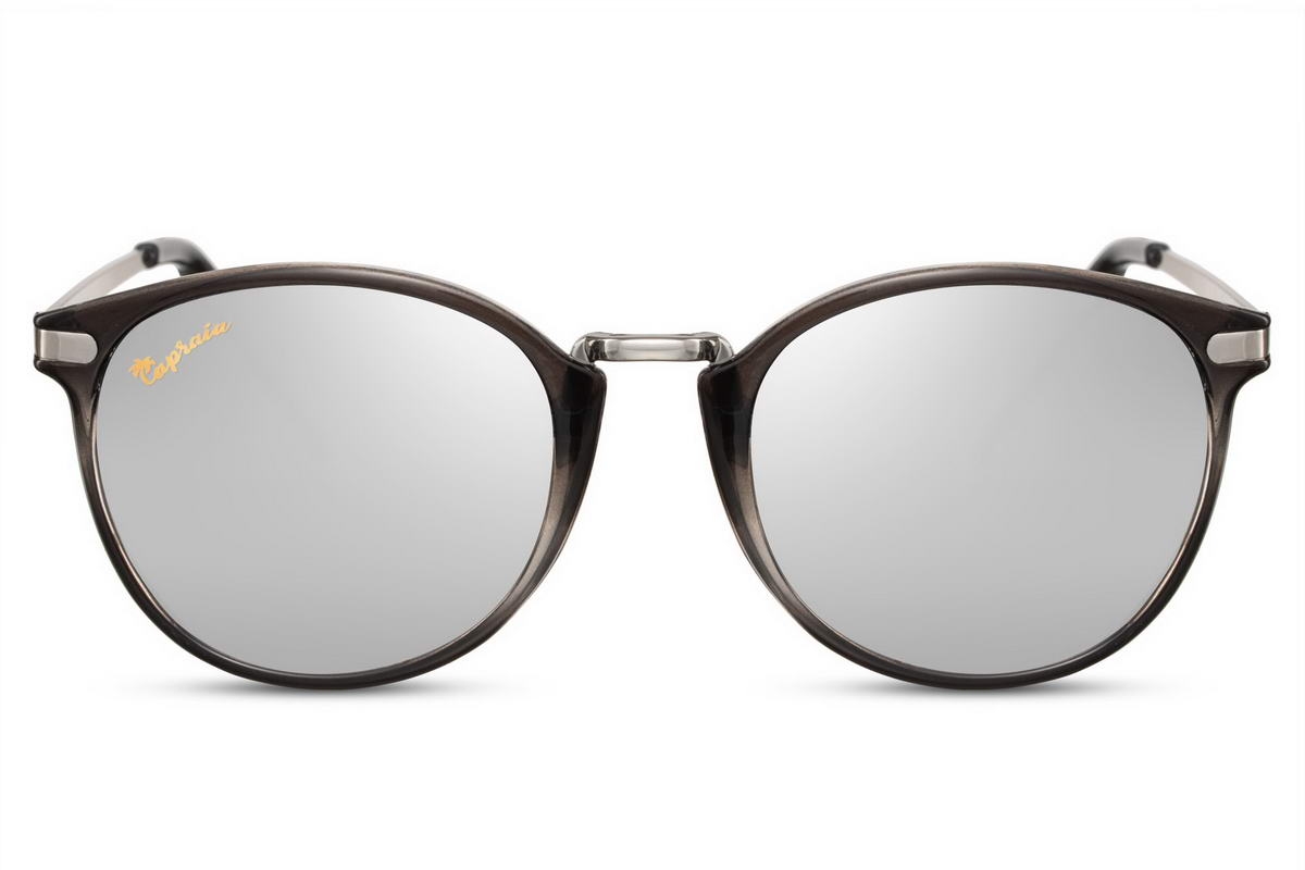 Unisex Sonnenbrille braun - Metallbügel - Gläser grau polarisiert 1 Unisex Sonnenbrille braun - Metallbügel - Gläser grau polarisiert