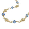 armband goldfarben herz blau