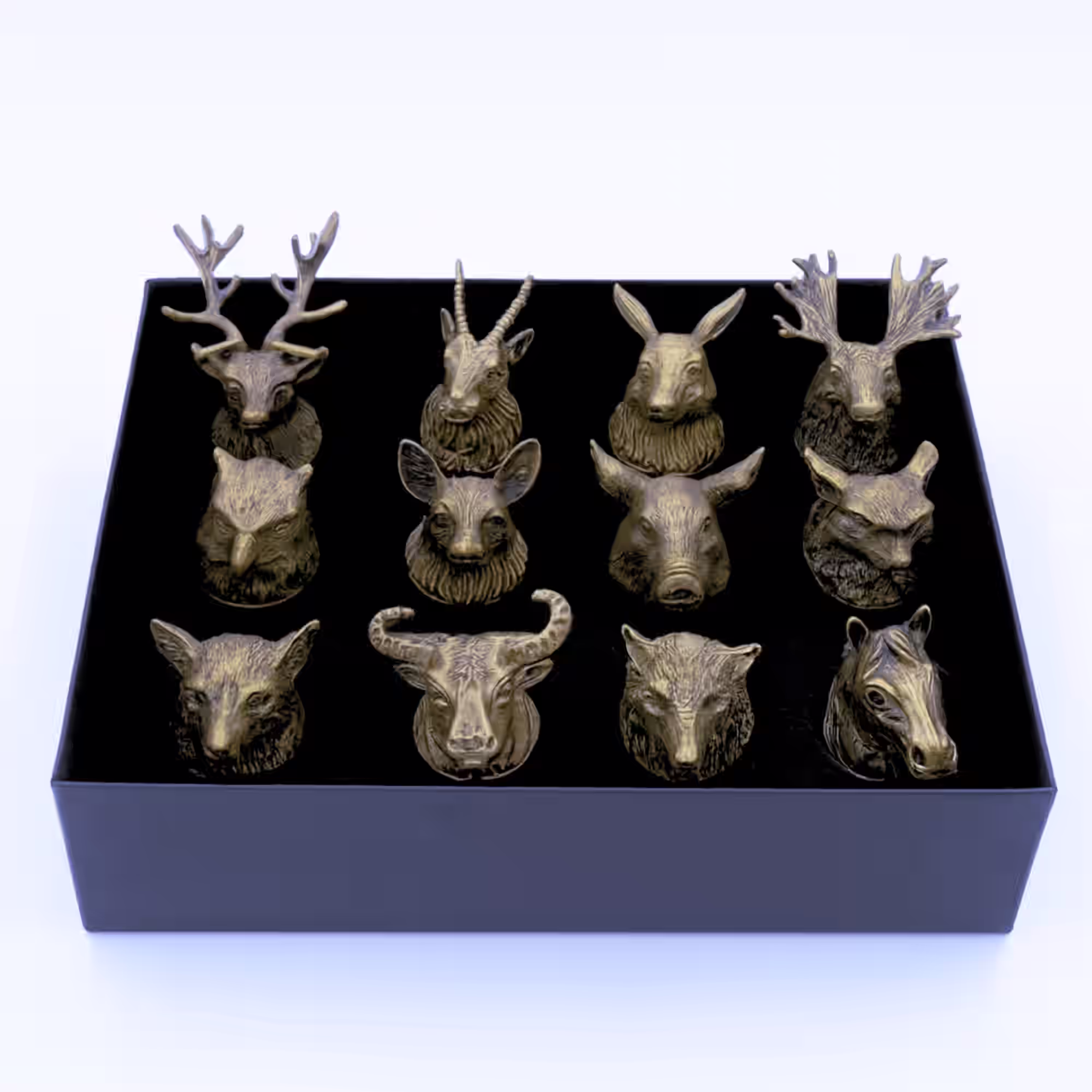 Set 12 Schnapsgläser - Shotgläser - 25ml - Waldwesen - Antikbronze 11 Set 12 Schnapsgläser - Shotgläser - 25ml - Waldwesen - Antikbronze – Bild 11