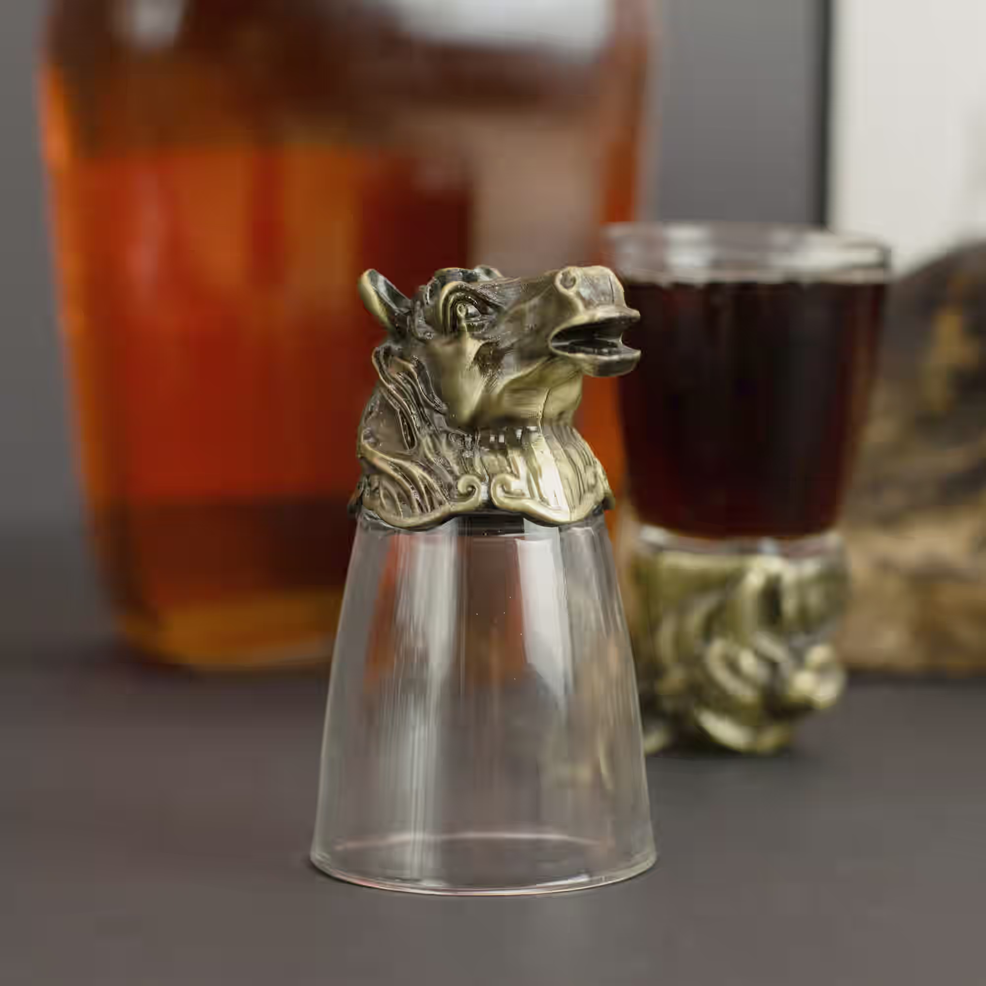 Set 12 Schnapsgläser - Shotgläser - 25ml - Waldwesen - Antikbronze 7 Set 12 Schnapsgläser - Shotgläser - 25ml - Waldwesen - Antikbronze – Bild 7
