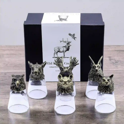 Besondere Schnaps- & Likörgläser (50 ml) als Set 6 Stück – Antikbronze