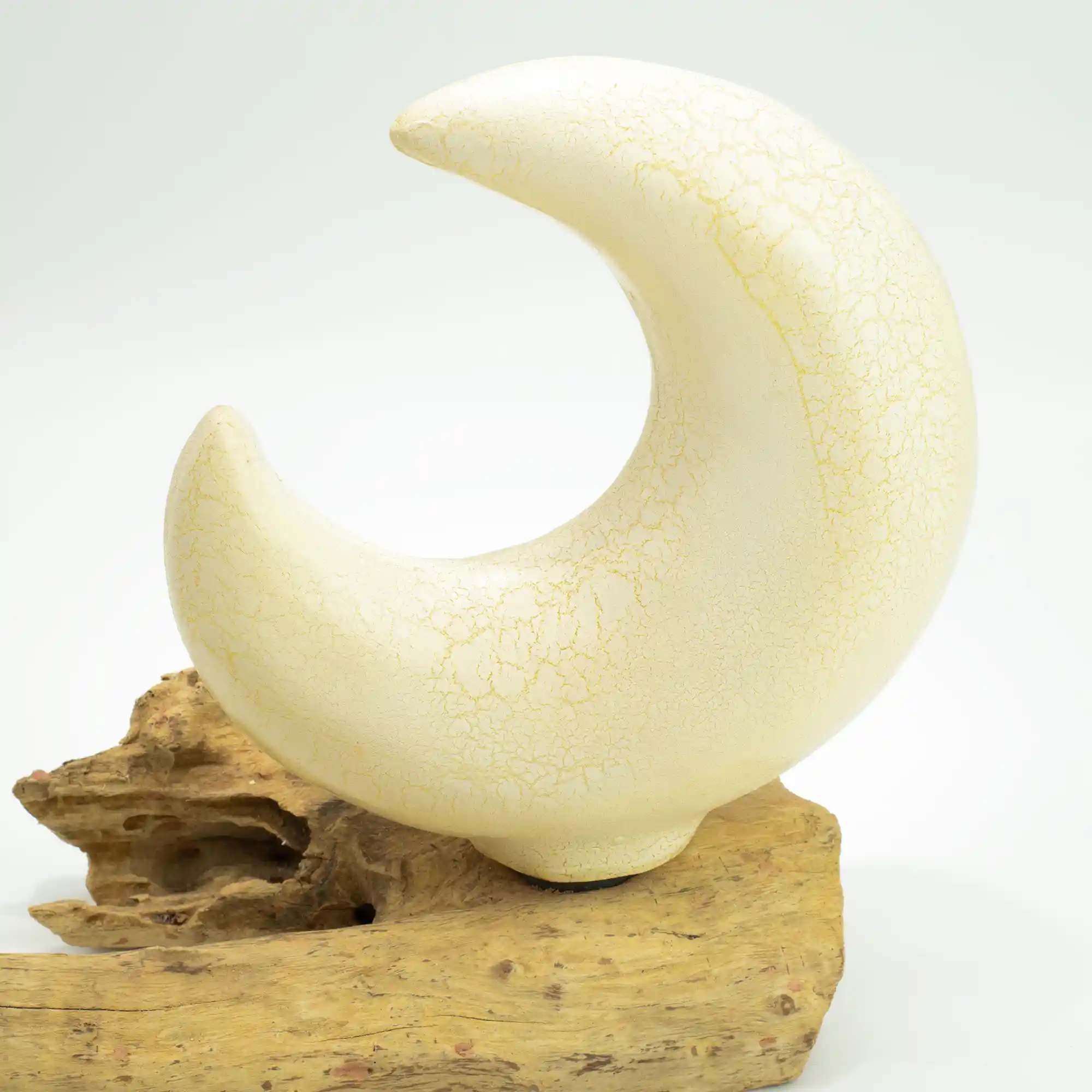 Tischlampe Halbmond 30cm x 27cm Nachttischlampe auf Treibholz - gelb 11 Tischlampe Halbmond 30cm x 27cm Nachttischlampe auf Treibholz - gelb – Bild 11