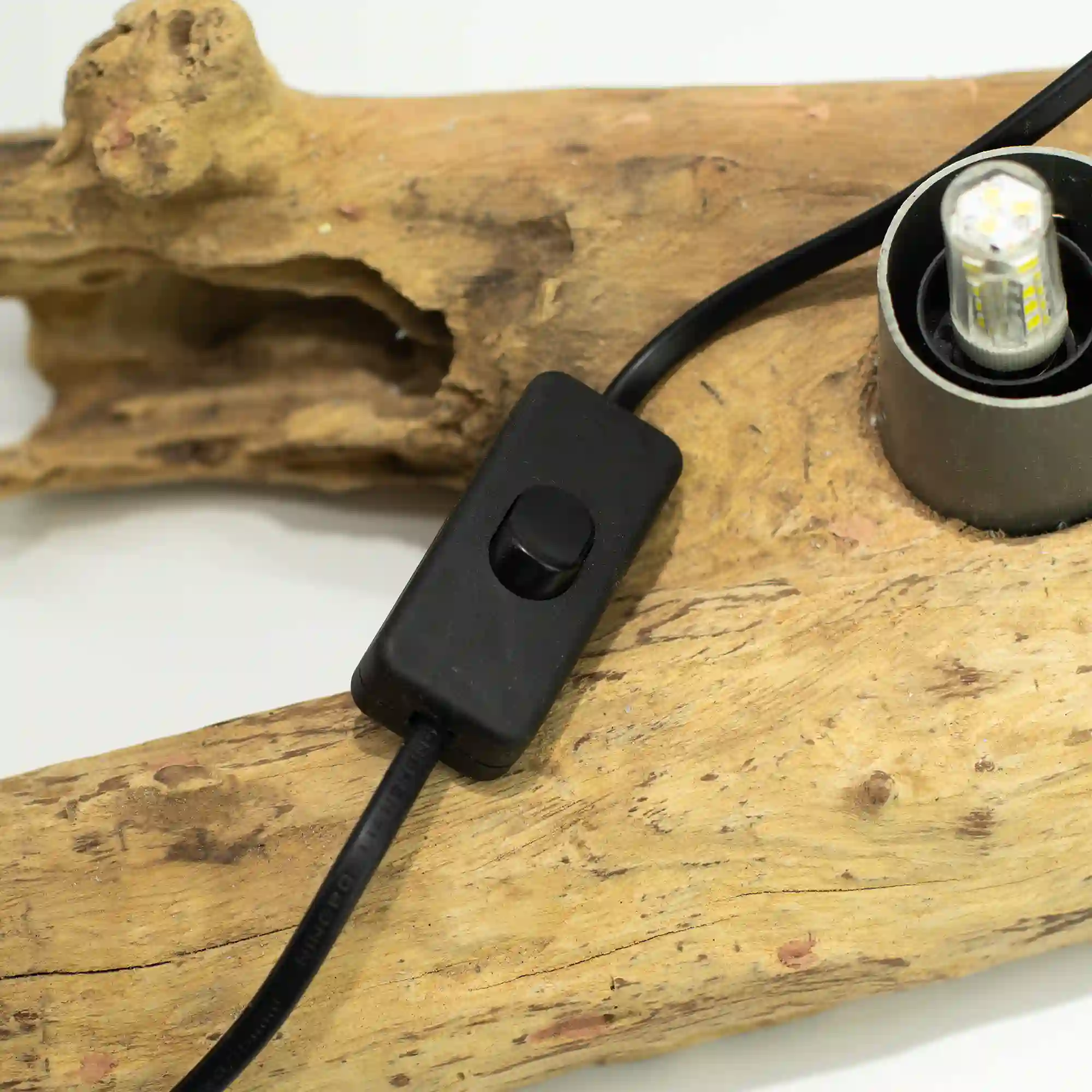 Tischlampe Halbmond 30cm x 27cm Nachttischlampe auf Treibholz - gelb 9 Tischlampe Halbmond 30cm x 27cm Nachttischlampe auf Treibholz - gelb – Bild 9