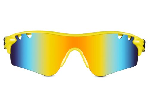Leichte Sport, Fahrrad Sonnenbrille "schnelle Brille" in gelb/rainbow